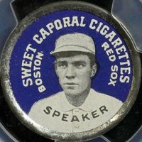 1909 Sweet Caporal Domino Discs # Tris Speaker Baseball Card