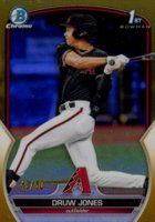 2023 Bowman Chrome Prospects #BCP25 Druw Jones Gold Refractor Baseball Card