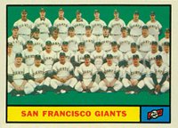 1961 Topps #167 San Francisco Giants Team Baseball Card