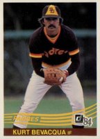 1984 Donruss #80 Kurt Bevacqua Baseball Card