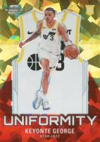 2023 Panini Contenders Optic Uniformity #3 Keyonte George Red Cracked Ice Basketball Card