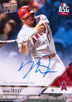2018 Topps Now All-Star #AS9B Mike Trout Autograph-Blue Baseball Card