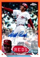 2023 Topps Chrome Update Chrome Legends Autograph #JBE Johnny Bench Orange Baseball Card