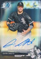 2017 Bowman Draft Chrome Draft Picks Autographs  #CDAGS Gavin Sheets Black Refractor Baseball Card