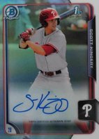 2015 Bowman Chrome Draft Pick Autograph #BCASK Scott Kingery Refractor Baseball Card