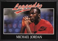 1991 Legends Magazine Insert #11 Michael Jordan Silver Border-Hand Cut Basketball Card