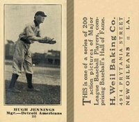 1916 Weil Baking Co. #90 Hugh Jennings Baseball Card