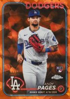 2024 Topps Chrome Sapphire Update Series #108 Andy Pages Orange Baseball Card
