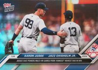 2024 Topps Now #490SP Aaron Judge/Jazz Chisholm Jr. Baseball Card