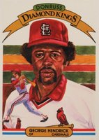 1982 Donruss #9 George Hendrick Diamond Kings Baseball Card