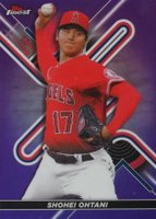 2022 Topps Finest #28 Shohei Ohtani Purple Refractor Baseball Card
