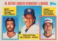 1984 Topps Tiffany #716 A.L. Active Career Strikeout Leaders Baseball Card