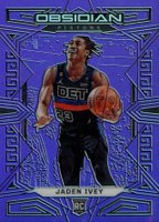 2022 Panini Obsidian #200 Jaden Ivey Electric Etch Purple Flood Basketball Card