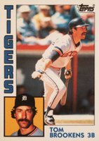 1984 Topps Tiffany #14 Tom Brookens Baseball Card