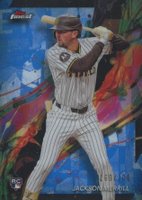 2024 Topps Finest #96 Jackson Merrill Blue Refractor Baseball Card