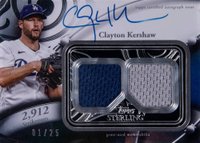 2024 Topps Sterling Sterling Strikes Autograph Relics #CK Clayton Kershaw Baseball Card