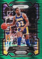 2023 Panini Prizm #185 Magic Johnson Green Pulsar Basketball Card