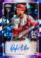 2021 Topps Chrome Update Sapphire Edition Rookie Autographs #DC Dylan Carlson Purple Baseball Card