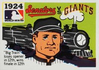 1971 Fleer World Series (Black Back) #22 1924 Senators vs. Giants Baseball Card