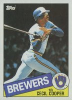 1985 Topps #290 Cecil Cooper Baseball Card
