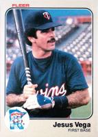 1983 Fleer #624 Jesus Vega Baseball Card