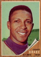 1962 Topps #162GT Sammy Drake Green Tint Baseball Card