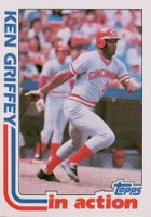 1982 Topps #621 Ken Griffey In Action Baseball Card