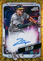 2024 Topps Chrome Cosmic Cosmic Chrome Autographs #ZG Zack Gelof Gold Interstellar Refractor Baseball Card