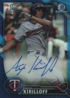 2016 Bowman Draft Chrome Draft Picks Autographs #CDAAK Alex Kirilloff Blue Refractor Baseball Card