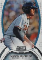 2011 Bowman Sterling #9 Manny Machado Prospects-Refractor Baseball Card