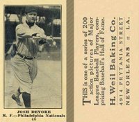 1916 Weil Baking Co. #46 Josh Devore Baseball Card