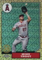 2022 Topps Silver Pack 1987 Chrome Promo #T87C50 Mike Trout Baseball Card