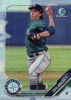 2019 Bowman Draft #BDC179 Logan Gilbert Chrome-Refractor Baseball Card