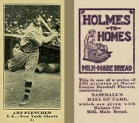 1916 Holmes for Homes Bread #61 Art Fletcher Baseball Card