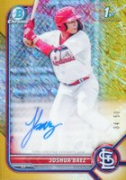 2022 Bowman Chrome Prospect Autographs #CPAJB Joshua Baez Gold Shimmer Refractor Baseball Card