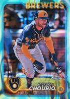 2024 Topps Chrome #161 Jackson Chourio Aqua Lava Refractor Baseball Card