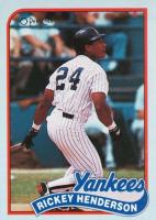 1989 O-Pee-Chee Box Panels-Hand Cut #F Rickey Henderson Baseball Card