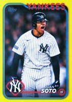 2024 Topps Update #US1 Juan Soto Yellow Baseball Card