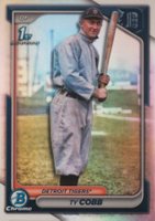 2024 Bowman Draft #BDC201 Ty Cobb Retrofractor Baseball Card
