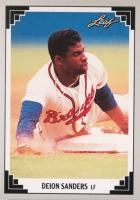 1991 Leaf #436 Deion Sanders Baseball Card