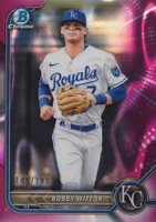 2022 Bowman Chrome Prospects #BCP146 Bobby Witt Jr. Purple Raywave Refractor Baseball Card