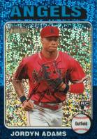 2024 Topps Heritage #396 Jordyn Adams Chrome-Blue Sparkle Baseball Card