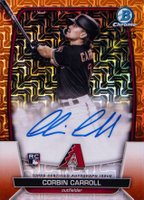 2023 Bowman Mega Box Chrome Rookies Autographs #CC Corbin Carroll Orange Baseball Card