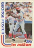 1982 Topps #701 George Foster In Action Baseball Card