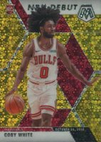 2019 Panini Mosaic #264 Coby White Fast Break-Gold Basketball Card