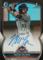 2023 Bowman Draft Chrome Prospect Autograph #CDANM Nolan McLean Black Baseball Card