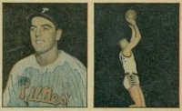 1951 Berk Ross #4-9/4-11 Simmons/Sharman Panel Baseball Card