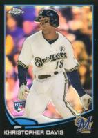 2013 Topps Chrome #22 Khristopher Davis Black Refractor Baseball Card