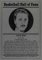 1986 Hall of Fame Metallic # Larry Bird Basketball Card