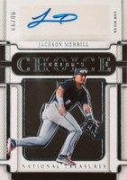 2023 Panini National Treasures Ecklar's Choice Autograph Relics #JM Jackson Merrill Baseball Card